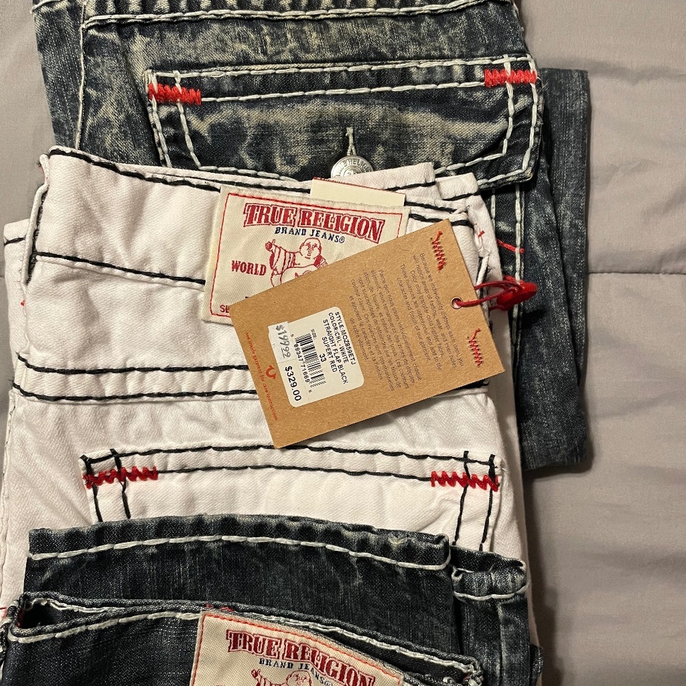 (3) pair of TRUE RELIGION JEANS